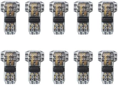 Alightings Electric connectors, T Tap Cable Connectors Quick Splice 20awg Extension Cable for Mid-span Branching in Wires Connection (Pack of 10)