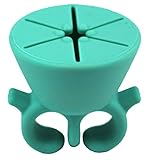 Wearable Nail Polish Holder, Travel-Size Silicone Nail Polish Stand for No-Mess Application! (1 Piece) (Ocean Teal)