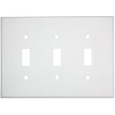 Leviton 3-Gang Toggle Device Switch Wallplate, Midway Size, 80511-W, White