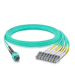 10Gtek Fiber Optic Cable Patch Cord - MPO to 8X LC