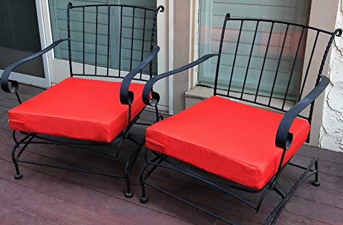 QQbed Outdoor Patio Chair Washable Cushion Pillow Seat Covers Extra Large 24"X22"X4" - Replacement Covers Only (24"X22"X4" 6 Pack, Tango) - Thumbnail 6