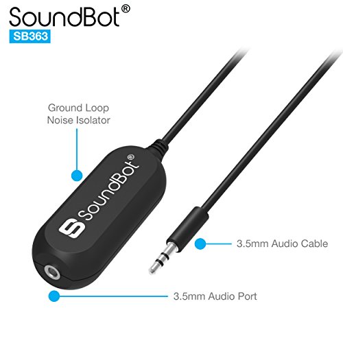 SoundBot SB363 3.5mm Ground Loop Noise Isolator Adapter Remover[Buzzing