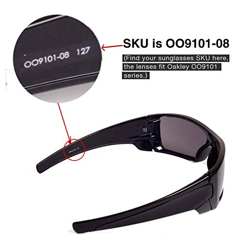 Walleva Replacement Lenses for Oakley Batwolf Sunglasses - Multiple Options Available (Purple Coated - Polarized) - Thumbnail 5