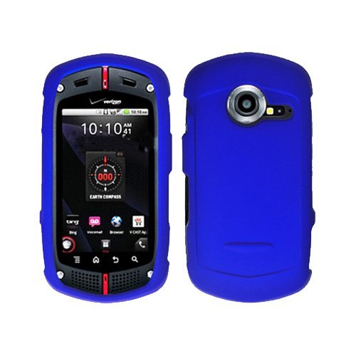 Importer520 (TM) Rubberized Snap-On Hard Skin Protector Case Cover For Casio G'zOne Commando C771 - Blue