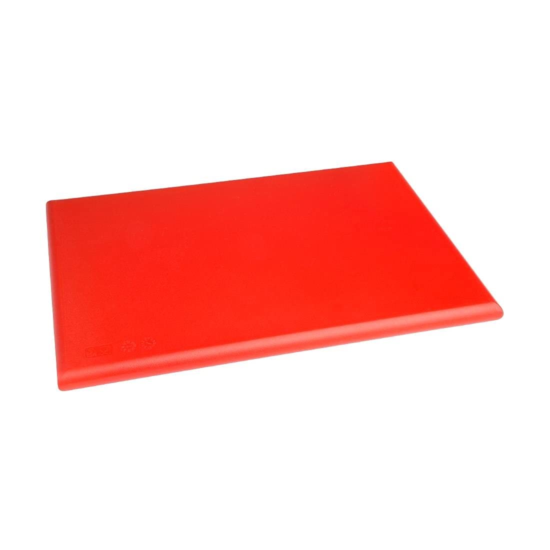 Hygiplas Thick High Density Plastic Red Chopping Board Standard 450x300x25mm - Colour Coded, Dishwasher Safe Cutting Board J034