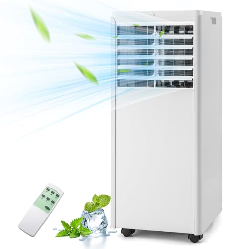 DORTALA Portable Air Conditioners, 8000 BTU Portable AC Unit with Cool, Fan & Dehumidifier, Quiet Air Conditioner with Remote, 24H Timer, Sleep Mode & Installation Kit for Rooms up to 250 Sq. Ft