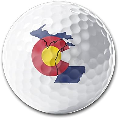 Michigan Colorado Funny Pride Flag White Elastic Golf Balls Practice Golf Balls Golf Training Aid Balls
