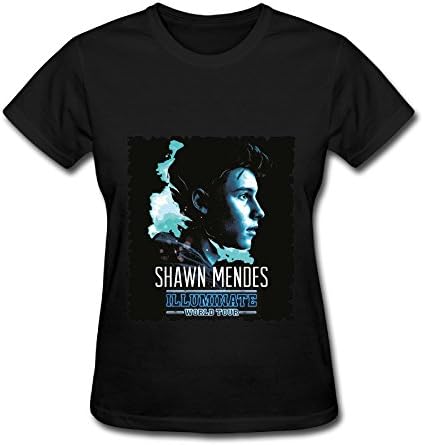 Shawn Mendes Illuminate World Tour 2017 Poster Black T Shirt For Women