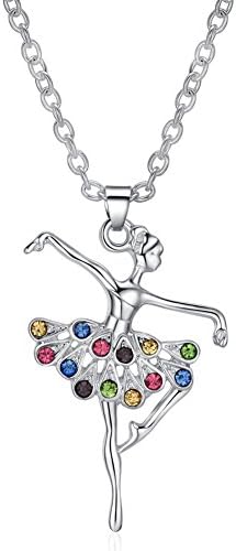 ELOI Little Girl Necklace Dancer Ballet Recital Gift Ballerina Dance Necklaces Teen Girls Jewelry 16 inches