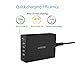 USB Desktop Charger with SmartIC Output Port and Type C Port 50W 6-Port for iPhone7/6/5, iPad, MacBook, Galaxy Note5/4/3/2/S8/S6/S5/S4/3 and More