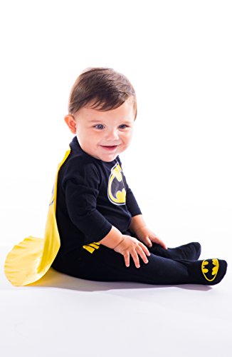 Baby Boys' Batman Costume Coverall with Cape - Image 4
