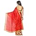 Jaanvi fashion Women's Cotton Silk Floral Printed Saree Free Size RedWith Unstitched Blouse