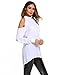 Soteer Womens Casual Cold Shoulder T-Shirt Flowy Swing Tops