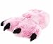 Wishpets Bear Paw Animal Slippers (Pink, Small)