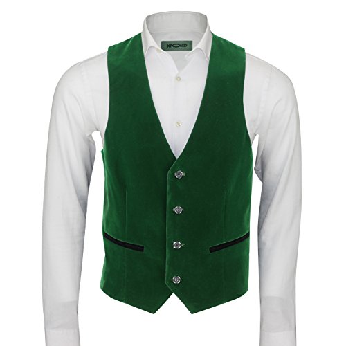 Mens Green Velvet Vintage 3 Piece Suit Blazer Waistcoat Trouser Sold Separately