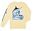 Guy Harvey Marlin Boat Long Sleeved T-Shirt, Yellow, X-Large