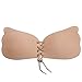 AKABELA Women Sexy Invisible Strapless Self Adhesive Push Up Backless Silicone Bras