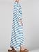 Mordenmiss Women's Cotton Linen Dress Stripes Plus Size Dresses Style 1-Blue-L