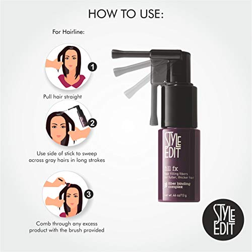 Style Edit Instant Hair Building Fibers, for Thinning Hair or Bald Spots, Hair Loss Concealer, for Men And Women (Multiple Colors Available) - Thumbnail 3