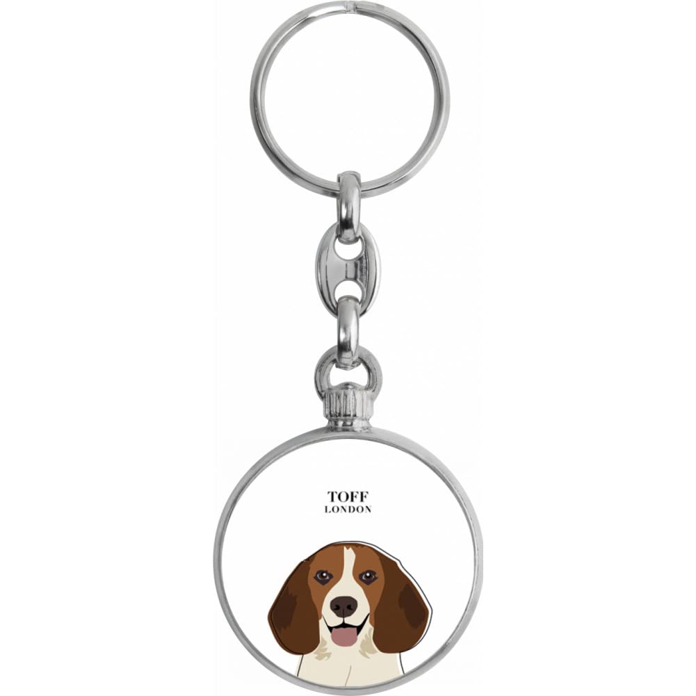 Toff London Beagle Dog Head Keyring