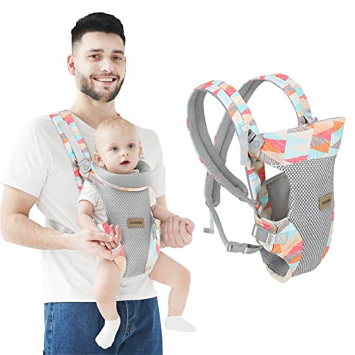 IULONEE Fascia Porta Bebé per Protezione Neonati Marsupio a Zainetto con Cinghie di Supporto Regolabili per 3-36Mesi Neonati e Bambini Marsupi Colorato