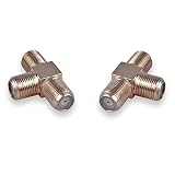 Conwork 10-Pack 3-Way F-Type Coax Cable Splitter Combiner Female to 2 Female for Video VCR Antenna TV Cable Satellite