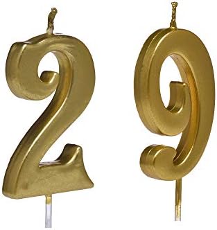 Velas Doradas De Cumpleaños De 24 Y 42, Decoración De Pastel | Meses Sin Interés