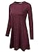 JJ Perfection Women's Loose Fit Long Sleeve Swing Tunic Dress