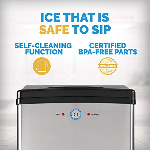 NewAir Nugget Ice Maker, Sonic Speed Countertop Crunchy Ice Pellet