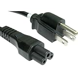 kenable Power Cord - US 3 Pin Plug to C5 Clover Leaf CloverLeaf Lead Cable 2m (~6 feet)