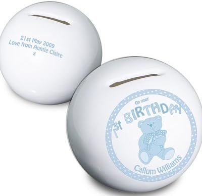 personalised money box 1st birthday