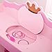KidKraft Wooden Princess Bookcase with Crown Accent, Shelves and Hidden Storage - Pink, Gift for Ages 3+