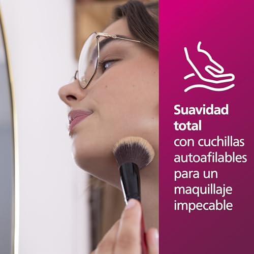 depiladora facial serie 5000, depiladora personal para mujer, sin cable y compacta, con cabezal hipoalergénico, eliminación del vello facial suave y rápida, retoques fáciles, modelo BRR454/00