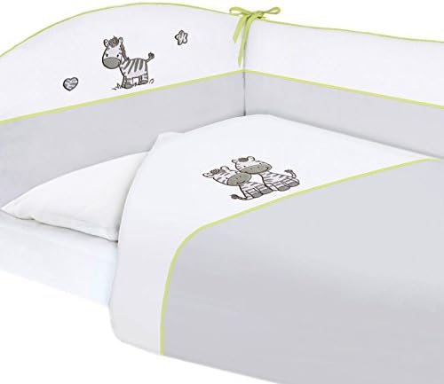 Ceba Baby Nest Cot Bumper with Bedding for Crib Zebra 3 Pieces