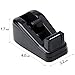 Ktrio Mini Desktop Tape Dispenser Desk Tape Dispensers for 1/2 or 3/4 Inch Magic Tape Invisible Tape with 1 Inch Core, Non-Slip Tape Holder 4.0x2.2x1.7 Inch 2 Pack Black