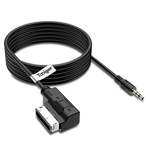 Tabiger Portable Music Interface AMI MMI AUX Adapter Cable 3.5mm Jack Aux-IN MP3 Cable for Audi A3/A4/A5/A6/A8/Q5/Q7/R8/TT,vw Jetta GTI GLI Jetta Passat Cc Tiguan Touareg EOS Golf Mk 6, etc.