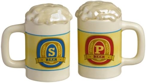Grasslands Road Beer Stein Salt and Pepper Shakers Set