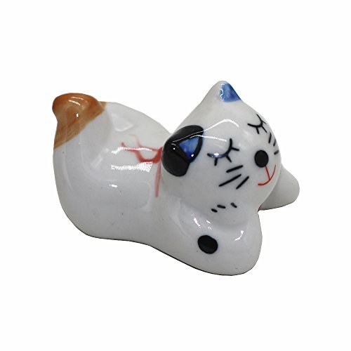 image for SWTool Selling Wonderful Cute Ceramics Lucky Cat Chopsticks Rest Dinne