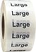 InStockLabels Clothing Labels Large Size Stickers - 1.25