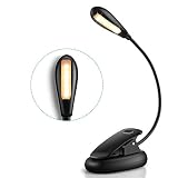 Raniaco RALP024 Newest Version-Mini Clip Bright 4000K Warm 7 Led 2-Level Reading Lights for Books in Bed 2.2oz 2H USB Quick Recharge -3 Year Warranty