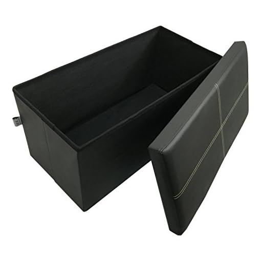 Ointime Storage Strong and Sturdy Ottoman Faux Leather Foldable Waterproof Quick and Easy Assembly 5Colors Footstool 30x15x15'' Toy and Shoe Chest Versatial Space-Saving - Image 3