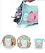 Stand up Pencil Holder ,Roiroiko Telescopic Pencil Case Transformer Pen Box Cartoon Cute Stationery Pouch Bag,Canvas+PU Cosmetics Pouch Stand Store Pen Organizer for Students Boys and Girls (green)