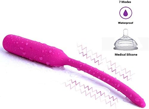 Onbhj Tshirt 1PC Víbràtórs 7 Modes Urethra Masturbatior Sexocc Tóys Víbràtór for Men Stímùlate Prōstâte Mássage Silicone Víbràtór Adulto Tóys G Spot Víbràtór,BlackLarge