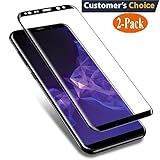 Samsung Galaxy S9 Plus Tempered Glass Screen Protector,[2-Pack]-9H Hardness,Anti-Fingerprint,Ultra-Clear, Full Coverage,Bubble Free Screen Protector for Galaxy S9 Plus