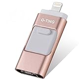 USB Flash Drives for iPhone 32GB Pen-Drive Memory Storage, G-TING Jump Drive Lightning Memory Stick External Storage, Memory Expansion for Apple IOS Android Computers (Pink)