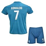 #7 Ronaldo Real Madrid Home Kid Soccer Jersey & Matching Shorts Set 2017-18 (Third (New Season), Youth XL (12-13 Years Old))
