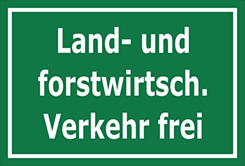 Melis-Folienwerkstatt Schild Land- forstwirtsch. Verkehr - 30x20cm - 3mm Aluverbund â 20 VAR S00359-024-E