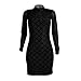 Mojessy Women Lady Keyhole Mesh Bandage Bodycon Pencil Party Club Midi Dress