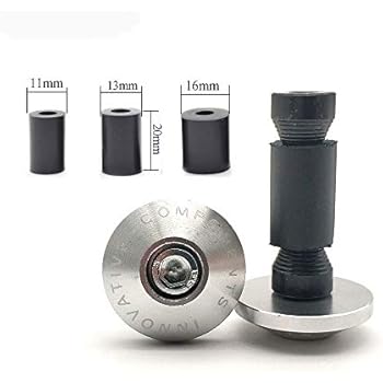 BOYISEN Universal Motorcycle Bar Ends Plug Fits 7/8'' Grips with 3 Size Adapters for Honda Kawasaki Suzuki Yamaha BMW Ducati (Silver)