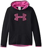 Under Armour Women's Armour Fleece Big Logo Hoodie, Black (001), Youth Small